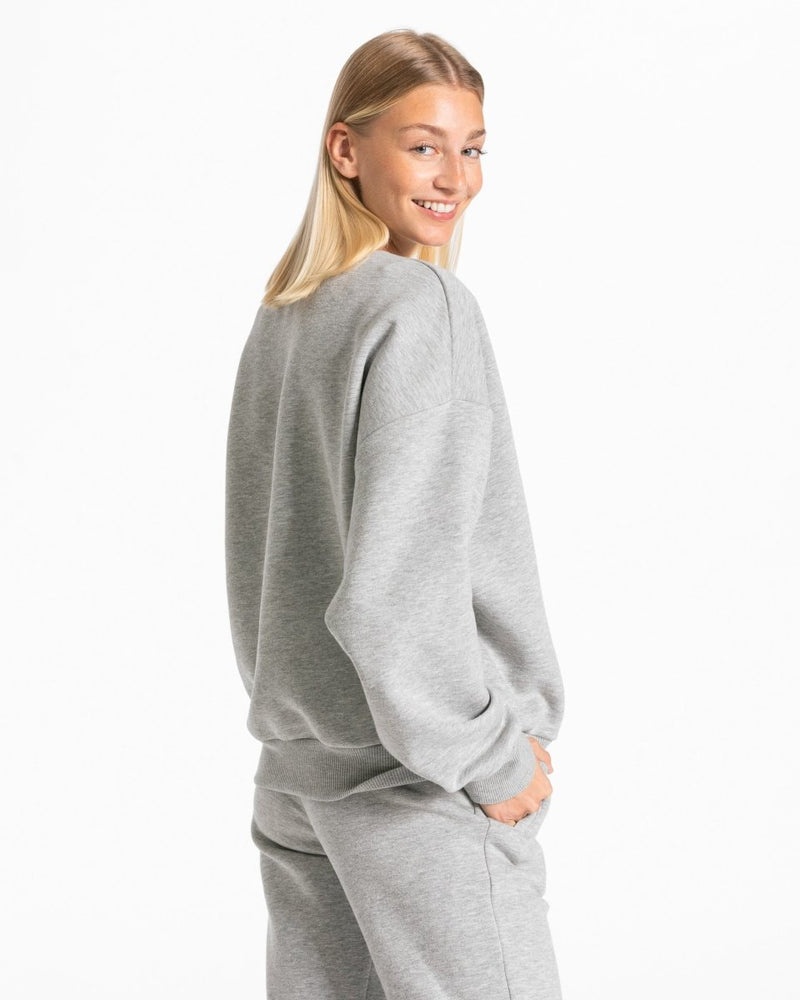 Teveo Iconic Oversized Sweater Grey | KHZT5026