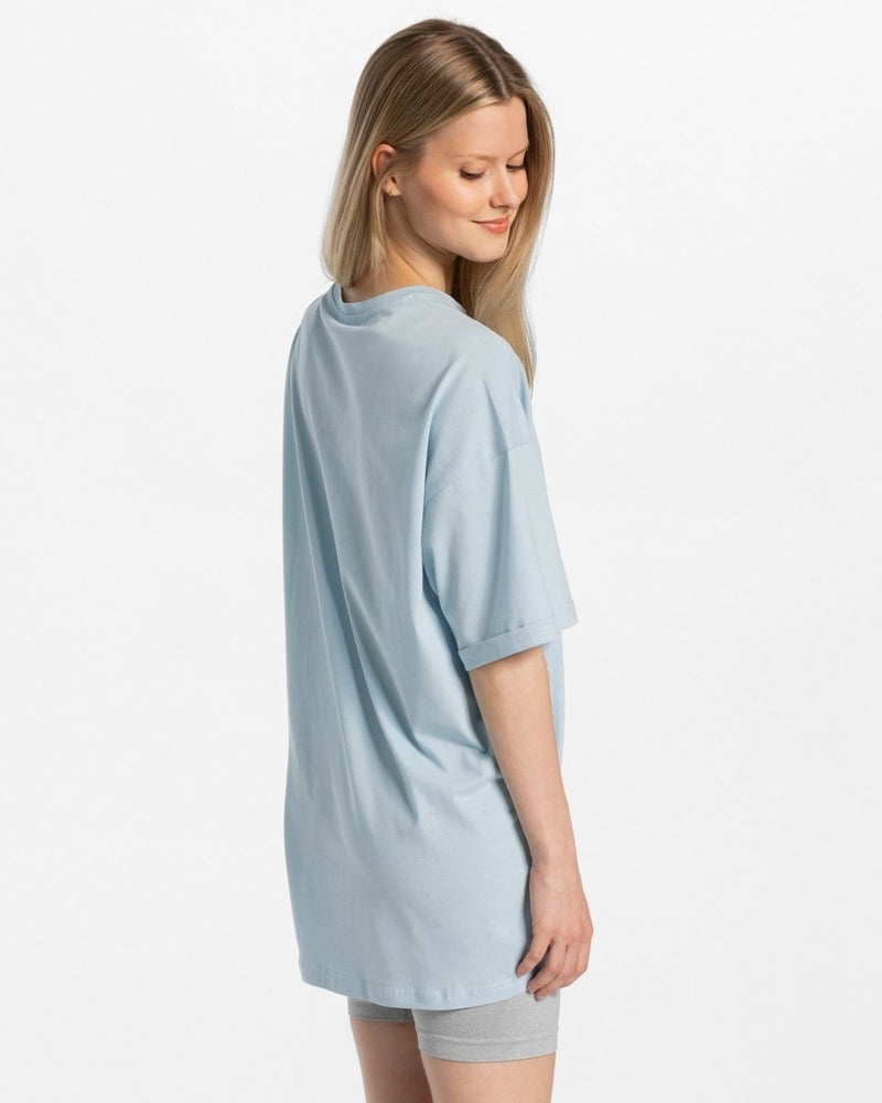 Teveo Iconic Oversized T-shirt Blue | PTLT8562