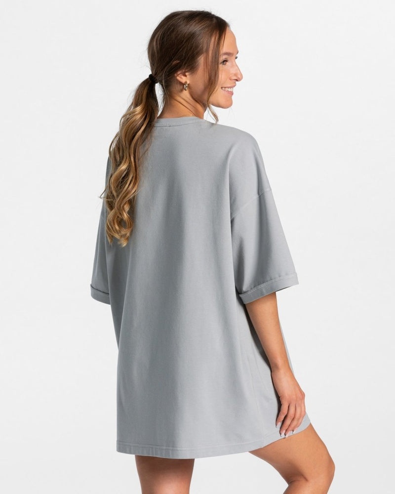 Teveo Iconic Oversized T-shirt Grey Blue | SSYQ5253