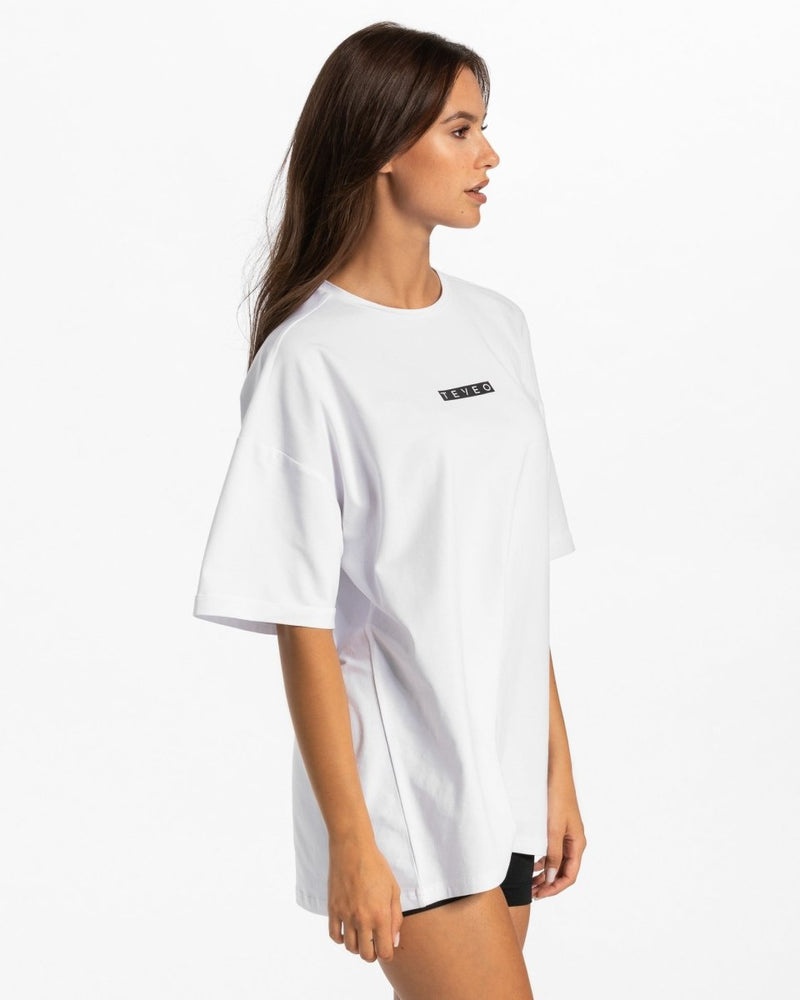 Teveo Iconic Oversized T-shirt White | QSDG1601