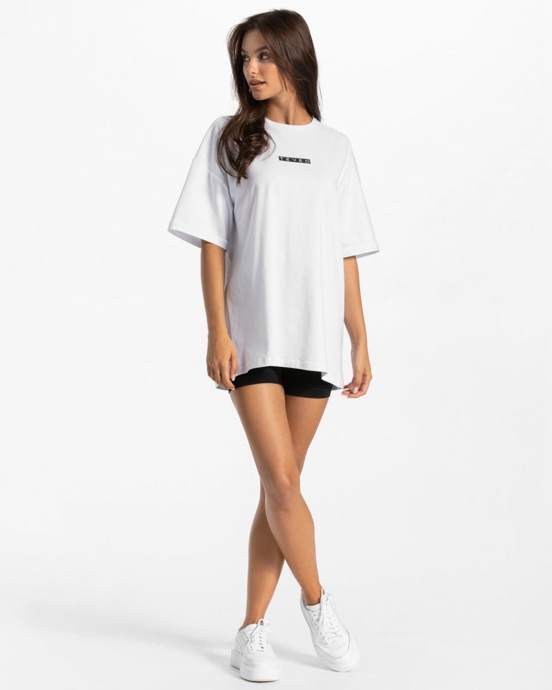 Teveo Iconic Oversized T-shirt White | QSDG1601