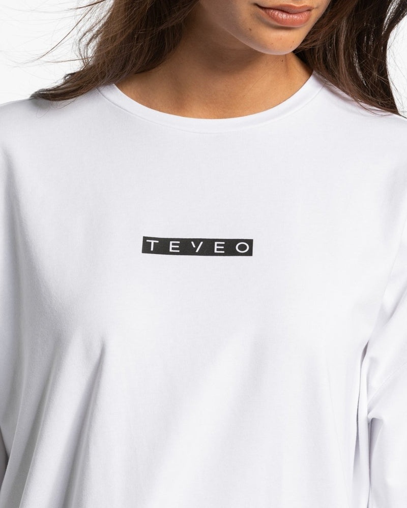 Teveo Iconic Oversized T-shirt White | QSDG1601