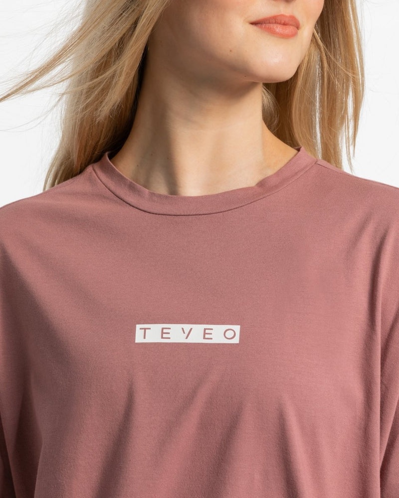 Teveo Iconic Oversized T-shirt Berry | VJVK6094