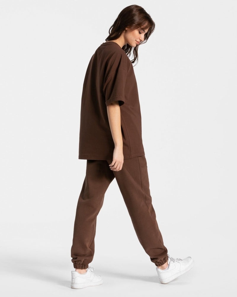 Teveo Iconic Oversized T-shirt Brown | KJNL9858