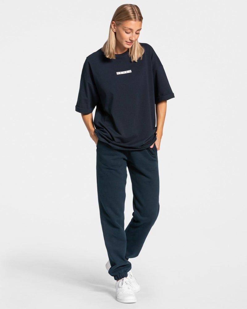 Teveo Iconic Oversized T-shirt Dark Blue | DJQT9761