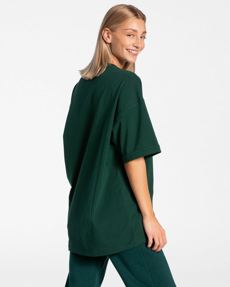 Teveo Iconic Oversized T-shirt Dark Green | JRAK9465