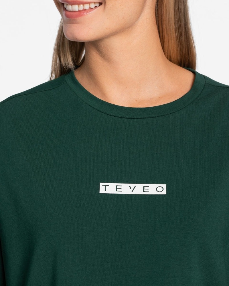 Teveo Iconic Oversized T-shirt Dark Green | JRAK9465