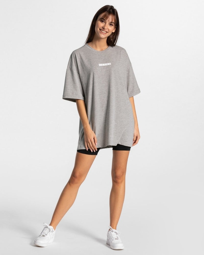 Teveo Iconic Oversized T-shirt Grey | ATNS2225