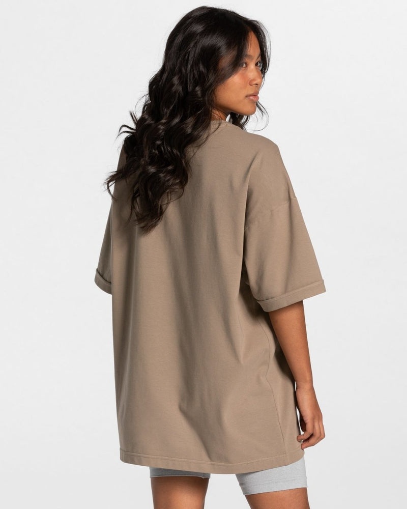 Teveo Iconic Oversized T-shirt Khaki | OYLA6503