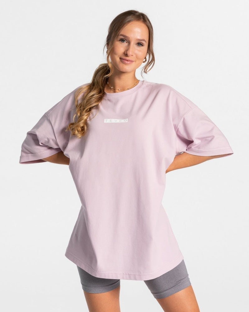 Teveo Iconic Oversized T-shirt Pink | HSCS1630