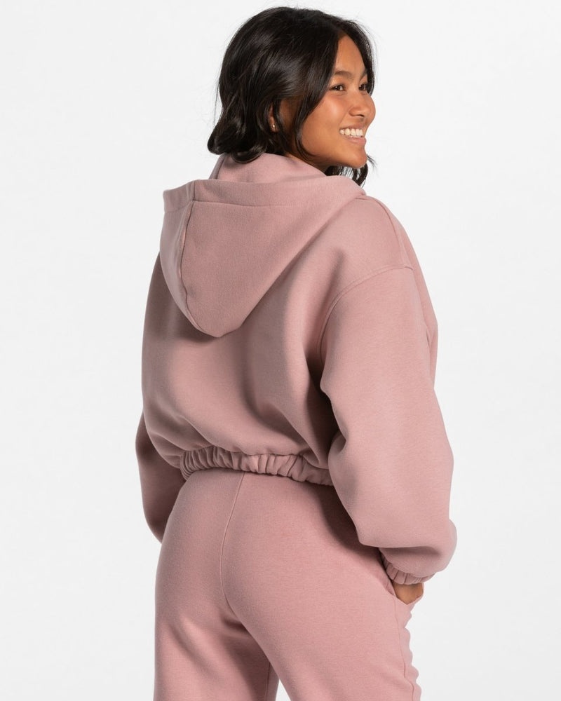 Teveo Iconic Oversized Zip Hoodie Berry | HROK2365