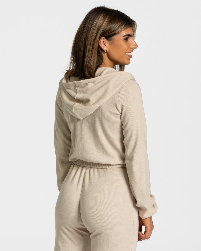 Teveo Lounge Zip Hoodie Beige | GSSG7754