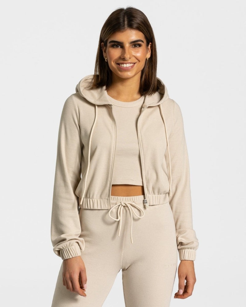 Teveo Lounge Zip Hoodie Beige | GSSG7754