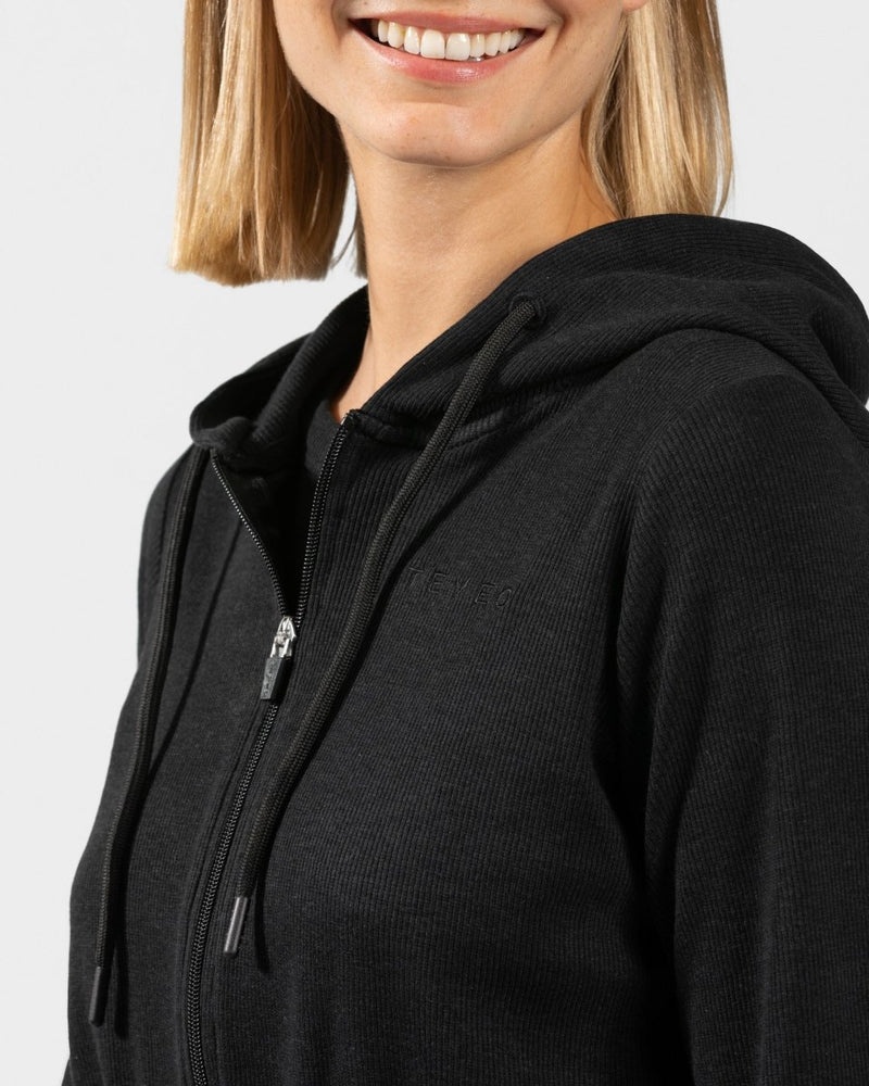 Teveo Lounge Zip Hoodie Black | MYFL3371