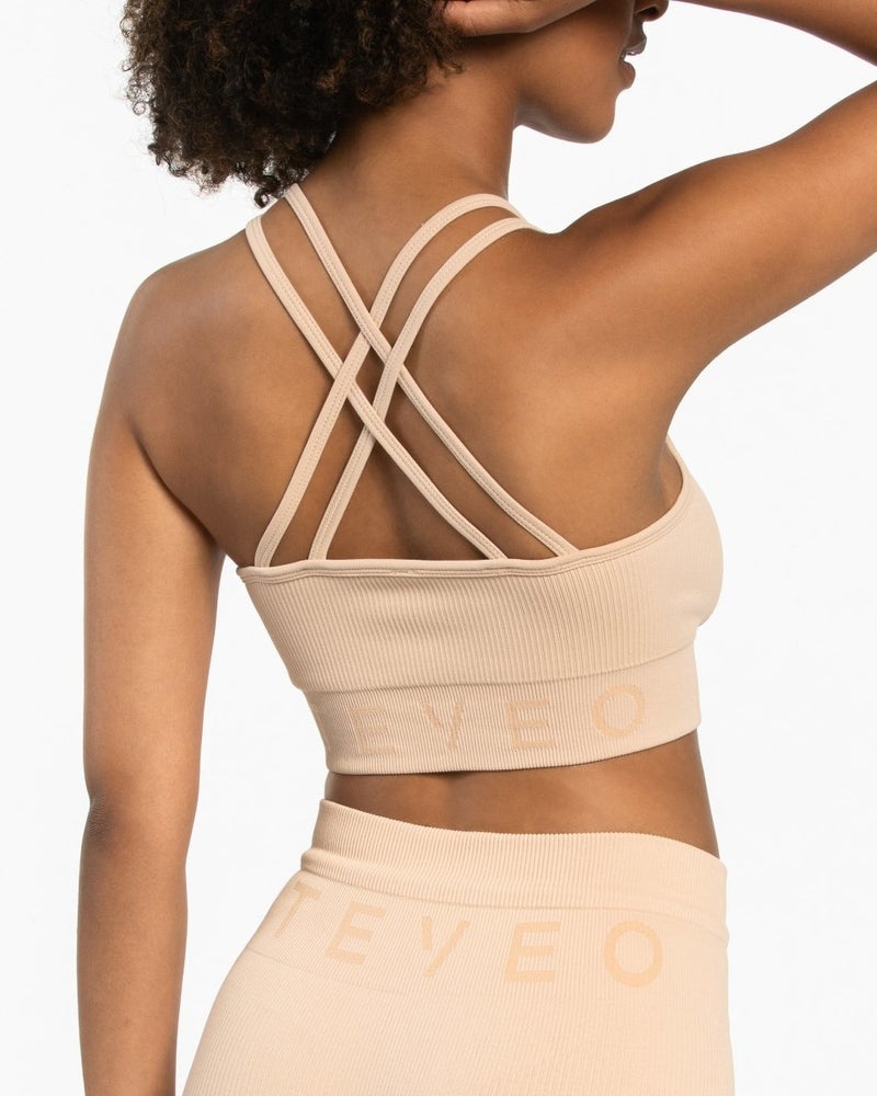 Teveo Ribbed Bra Beige | FZDD1030