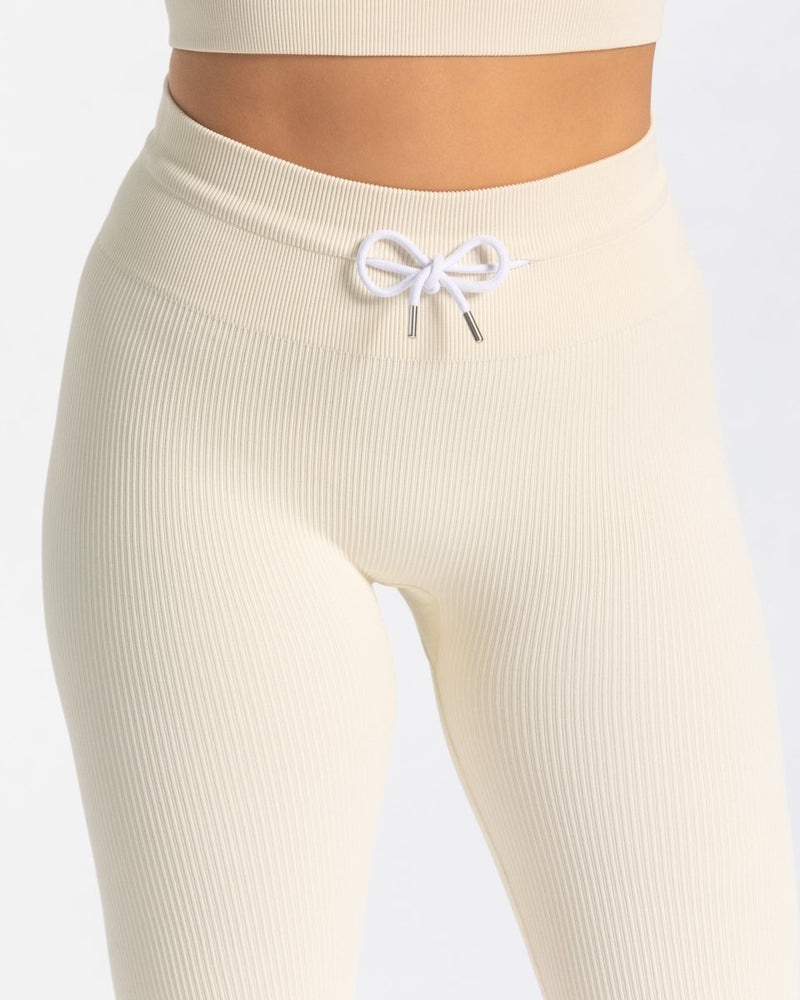 Teveo Ribbed Leggings White | BBGG3588