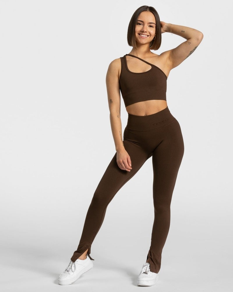 Teveo Sassy One Shoulder Bh Brown | PDOI2394