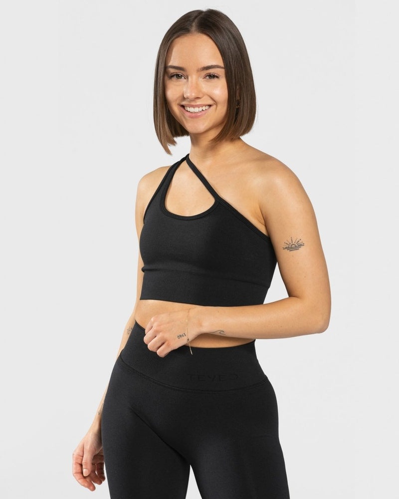 Teveo Sassy One Shoulder Bh Black | MNBT3071