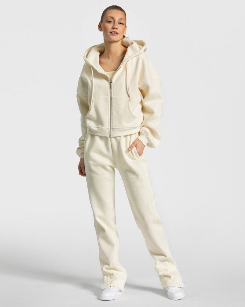 Teveo Sassy Slit Jogger White | KQJZ1257