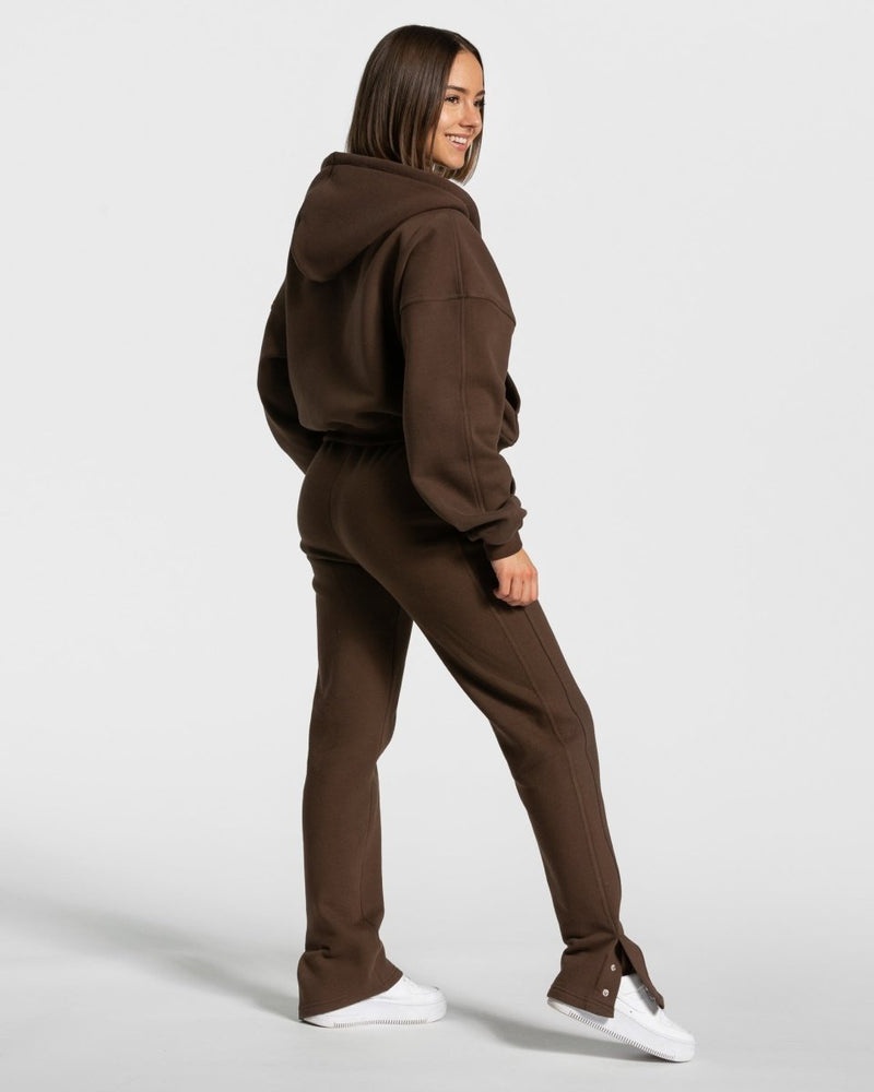 Teveo Sassy Slit Jogger Brown | LRZP1296