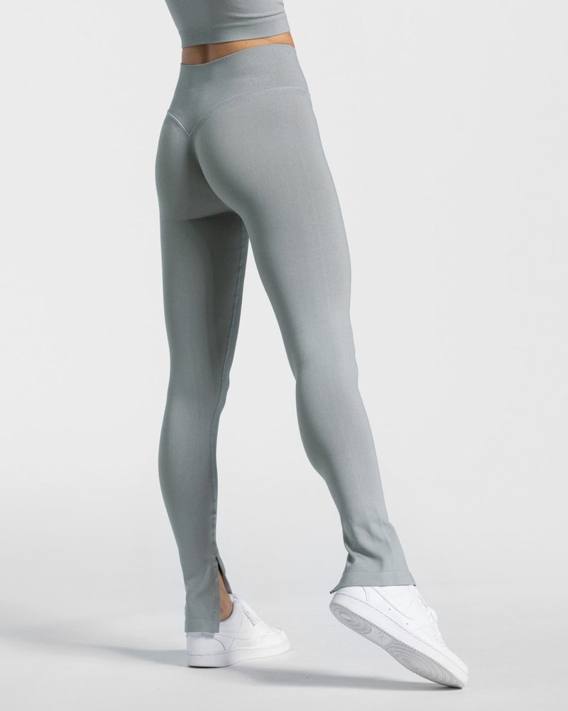 Teveo Sassy Slit Leggings Grey Blue | HREY0580