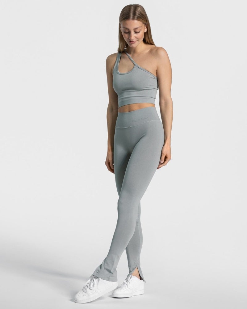 Teveo Sassy Slit Leggings Grey Blue | HREY0580