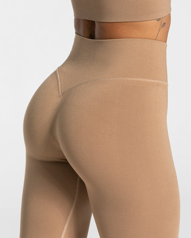 Teveo Sassy Slit Leggings Beige | WATA5058