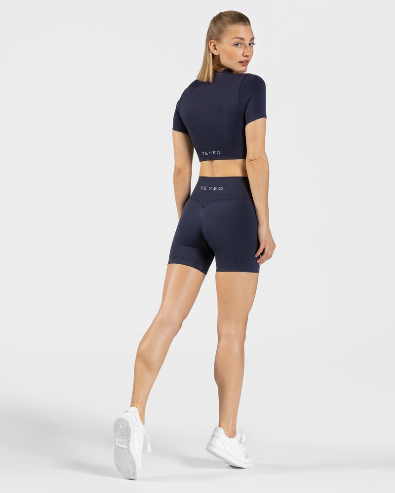 Teveo Sensation Crop Top Dark Blue | TGNC7313