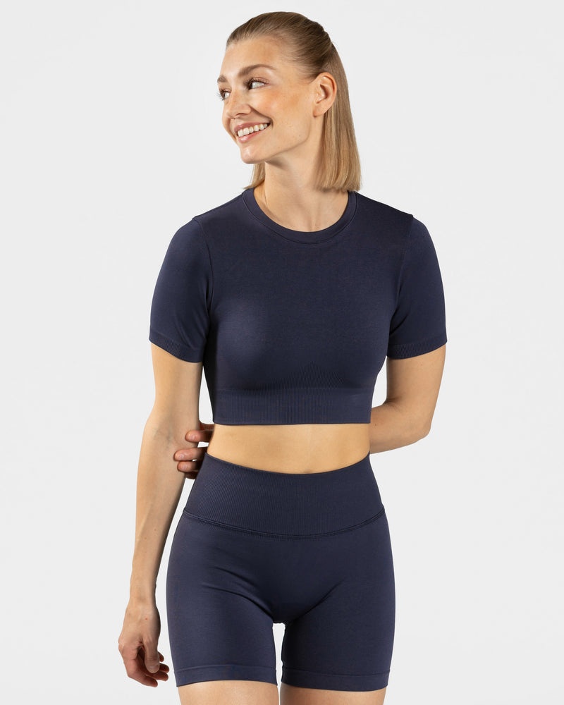 Teveo Sensation Crop Top Dark Blue | TGNC7313