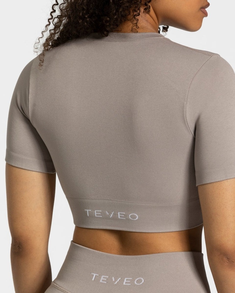 Teveo Sensation Crop Top Grey | IIQK6666