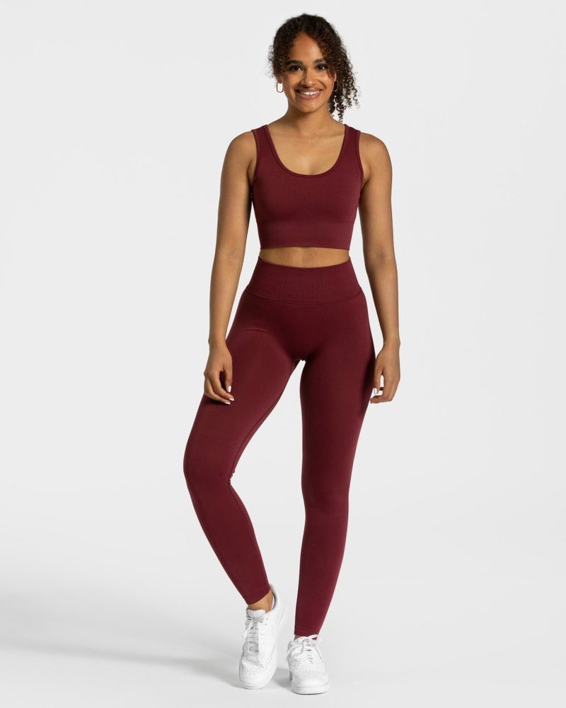 Teveo Sensation Leggings Burgundy Red | MQWI9204