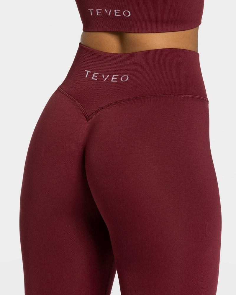 Teveo Sensation Leggings Burgundy Red | MQWI9204