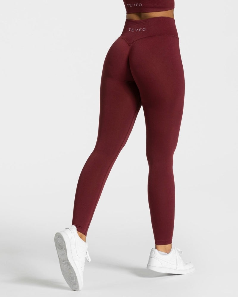 Teveo Sensation Leggings Burgundy Red | MQWI9204