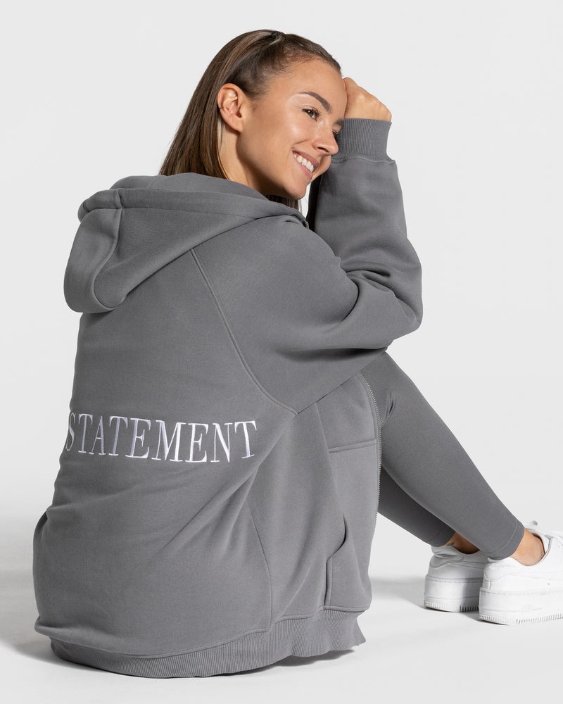 Teveo Statement Oversized Jacket Deep Grey | DXMU4835