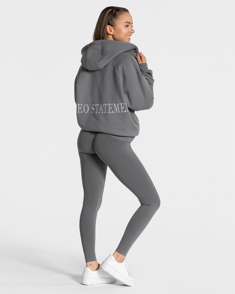 Teveo Statement Oversized Jacket Deep Grey | DXMU4835