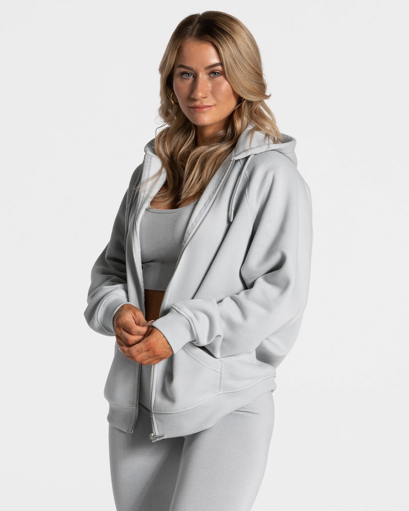 Teveo Statement Oversized Jacket Light Grey | NONU0433