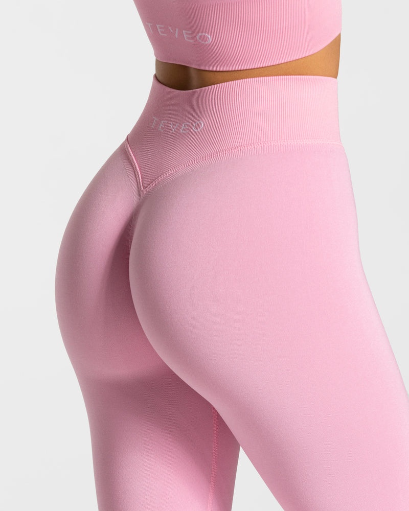 Teveo Statement Scrunch Leggings Pink | DBNP7722