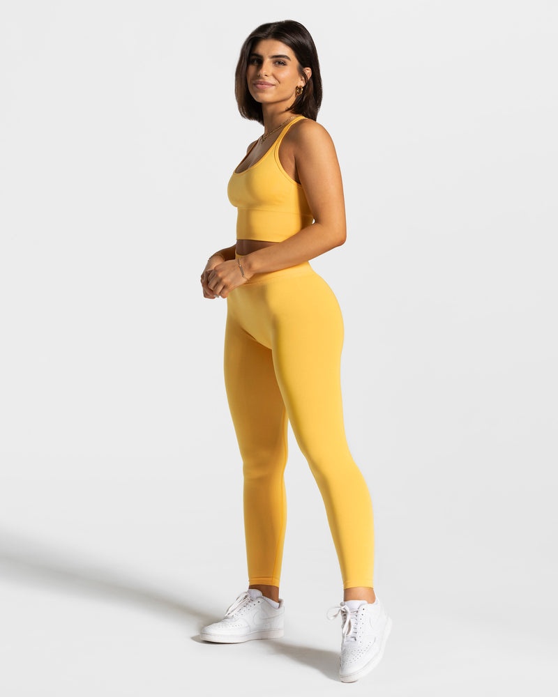 Teveo Statement Scrunch Leggings Yellow | SBMO8685