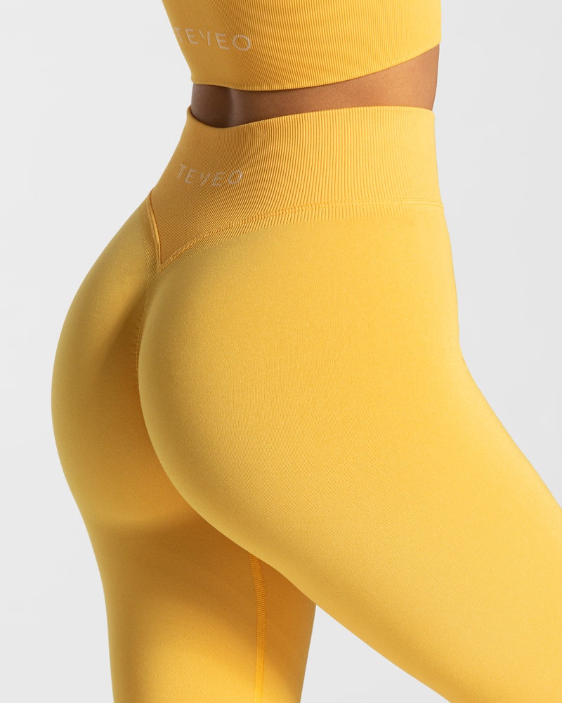 Teveo Statement Scrunch Leggings Yellow | SBMO8685