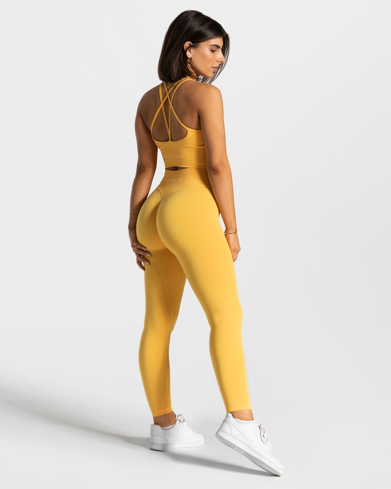 Teveo Statement Scrunch Leggings Yellow | SBMO8685