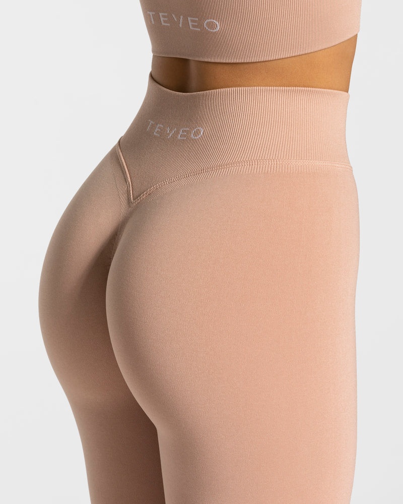 Teveo Statement Scrunch Leggings Pink | MKXK9383