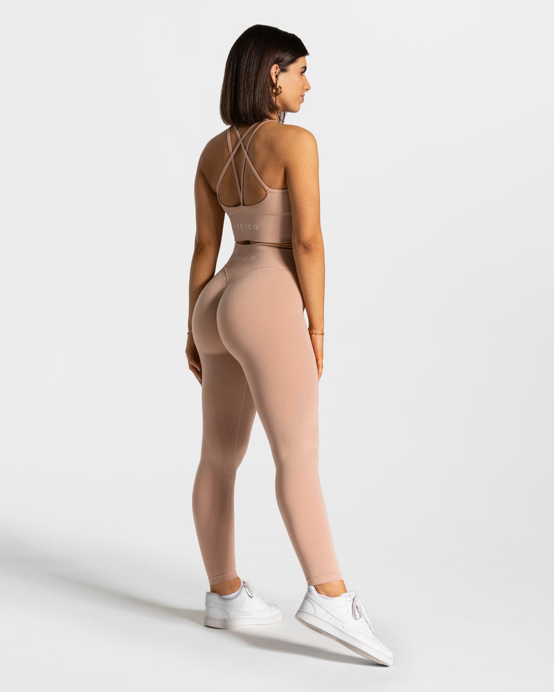 Teveo Statement Scrunch Leggings Pink | MKXK9383