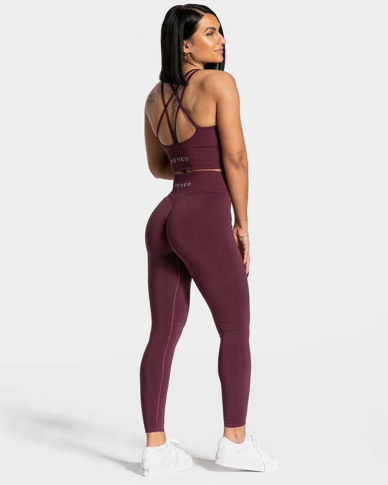 Teveo Statement Scrunch Leggings Purple | RIPQ2848