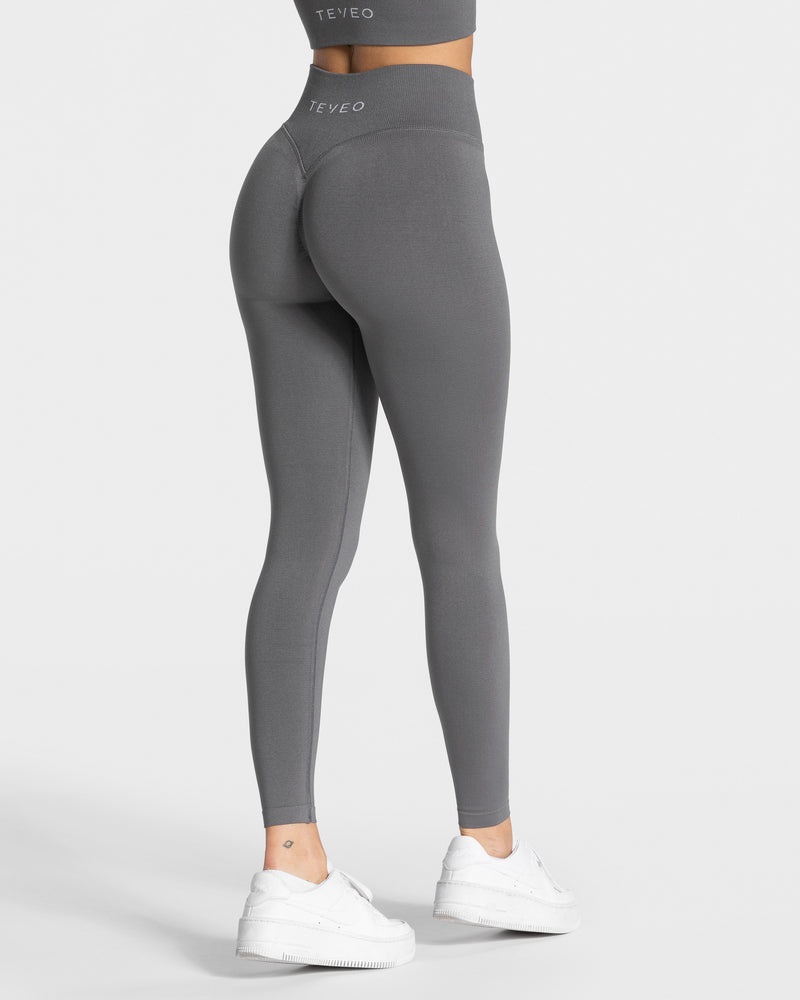 Teveo Statement Scrunch Leggings Deep Grey | FCRV5188