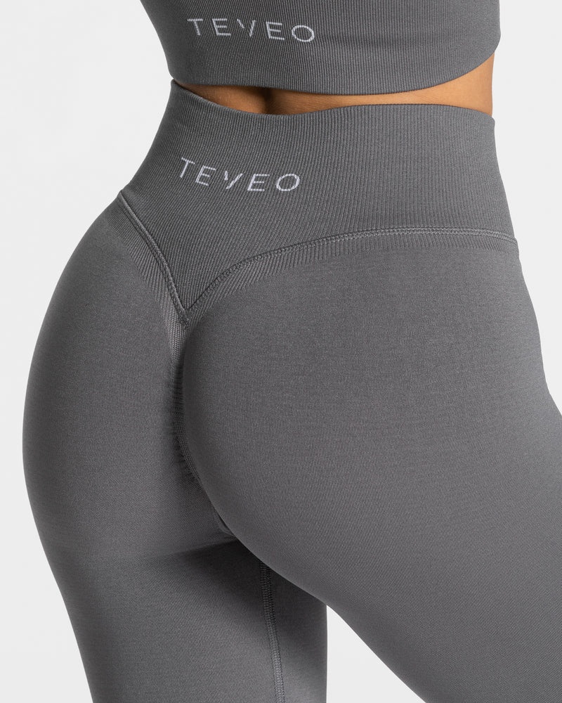 Teveo Statement Scrunch Leggings Deep Grey | FCRV5188