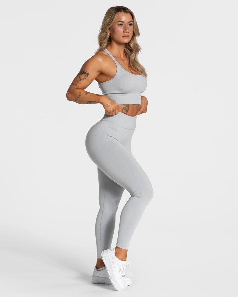 Teveo Statement Scrunch Leggings Light Grey | CESV0401