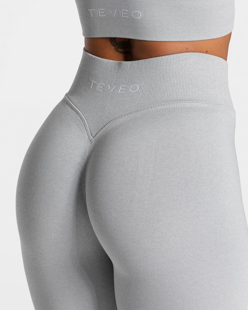 Teveo Statement Scrunch Leggings Light Grey | CESV0401