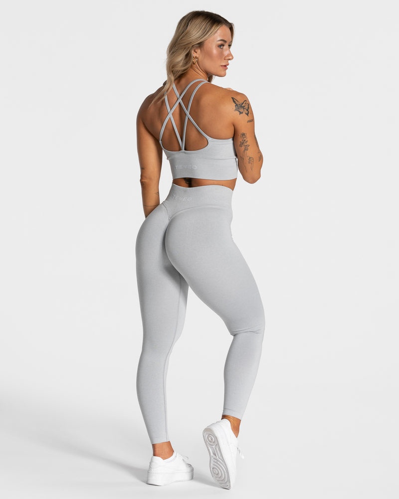 Teveo Statement Scrunch Leggings Light Grey | CESV0401