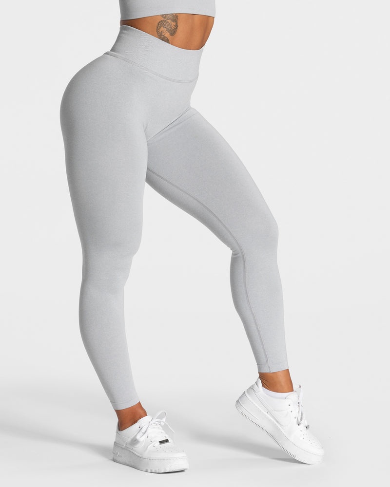 Teveo Statement Scrunch Leggings Light Grey | CESV0401