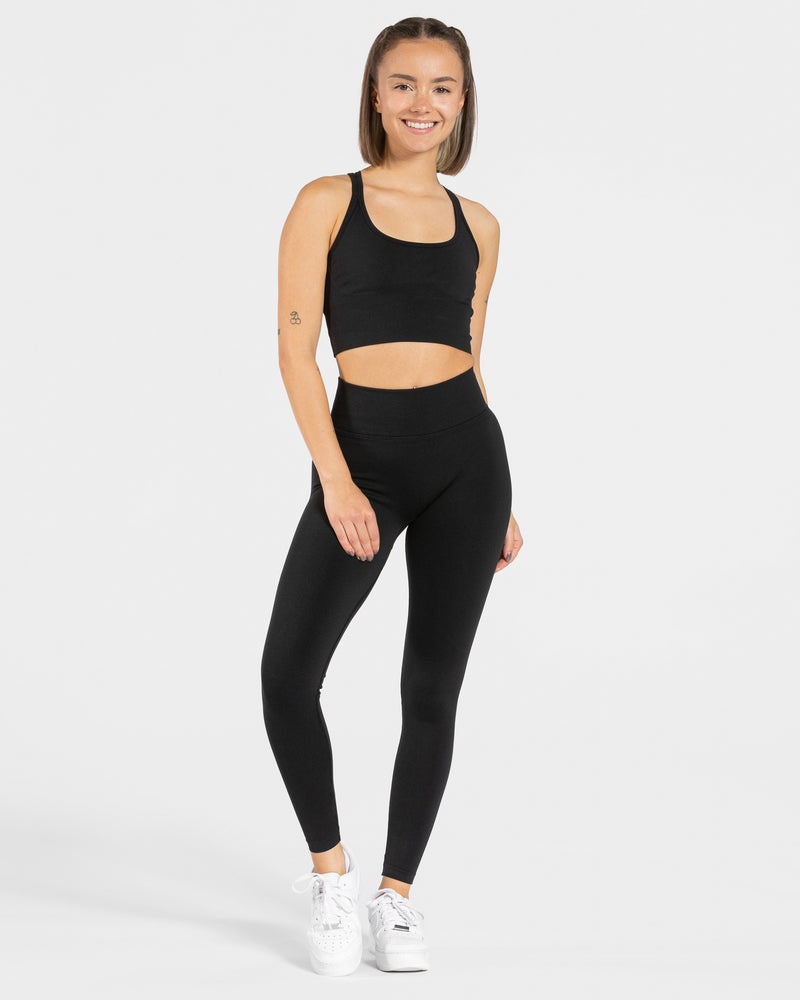 Teveo Statement Scrunch Leggings Black | EJGN3593